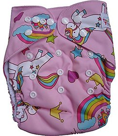 Tinytots Bamboo All In One Reusable Washable One Size Cloth Diaper - Rainbow