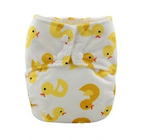 Tinytots Bamboo All In One Reusable Washable One Size Cloth Diaper - Ducks