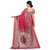 Meia Red Cotton Printed Saree With Blouse
