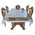 Delfi Transparent PVC 1 piece Dining table cover with silver lace.