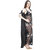 Temfen Black Transparent full nighty with Robe - Pack of 2