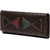 Brown Color Horizontal Triangular Striped Ladies Wallet PU Leather Purse Wallet Clutch For Women