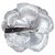 Homeoculture Silver Glittery Rose Flower Hair Clip | Pack of 2 pieces