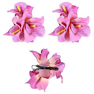 Buy Homeoculture Violet Orchid Flower Hair Clips | Pack of 2 pieces | looks  like Natural Flower | Latest Design Hair Accessories Online @ ₹209 from  ShopClues