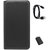 TBZ PU Leather Flip Cover Case for Oppo Joy 3 with Micro USB OTG Connector Adapter and Data Cable -Black