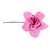 Homeoculture Bright Pink Stem Flower Hair Clips | Pack of 2 pieces | looks like Natural Flower | Latest Design Hair Accessories