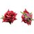 Homeoculture Pack Of 2 Light Red Color Rose Flower Hair Clips Looks Like Natural Rose | Latest Design Hair Accessories