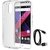 TBZ Transparent Silicon Soft TPU Slim Back Case Cover for Motorola Moto G4 Plus with Data Cable