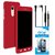 TBZ 360 Degree Protection Front & Back Case Cover for Motorola Moto G5 Plus with Earphone and Tempered Screen Guard -Red