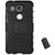 TBZ Hard Grip Rubberized Kickstand Back Cover Case for LG Google Nexus 5 with Micro USB OTG Connector Adapter -Black