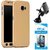 TBZ 360 Degree Protection Front & Back Case Cover Cover for Samsung Galaxy J7 Max with Flexible Lazy Stand and TempeGolden Screen Guard -Golden