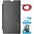 TBZ Flip Cover Case for Nokia Lumia 520/525 with AUX Cable and Screen Guard -Black