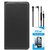 TBZ PU Leather Flip Cover Case for Samsung Galaxy On8 with Earphone and Tempered Screen Guard -Black