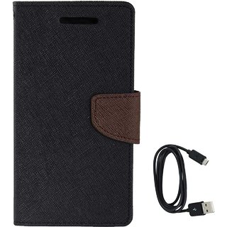 Buy Tbz Diary Wallet Flip Cover Case For Lenovo K6 Power With Data Cable Black Brown Online Get 50 Off