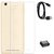TBZ Transparent Silicon Soft TPU Slim Back Case Cover for Redmi 3S with Cute Micro USB OTG Adapter and Data Cable