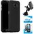 TBZ 360 Degree Protection Front & Back Case Cover Cover for Samsung Galaxy On Max with Flexible Lazy Stand and Tempered Screen Guard -Black