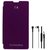 TBZ Flip Cover Case for YU Yuphoria YU5010 with Earphone -Purple