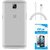 TBZ Transparent Silicon Soft TPU Slim Back Case Cover for OnePlus 3 / OnePlus 3T with C-Type Data Cable and Tempered Screen Guard