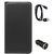 TBZ PU Leather Flip Cover Case for Gionee A1 with Car Charger and Data Cable -Black