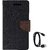 TBZ Diary Wallet Flip Cover Case for Samsung Z4 with Data Cable -Black-Brown