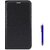 TBZ PU Leather Flip Cover Case for Samsung Galaxy J7 Prime with Stylus -Black