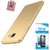 TBZ All Sides Protection Hard Back Case Cover for Samsung Galaxy On Max with Phone Ring Holder and Tempered Screen -Golden