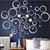 LOOK DECOR 40 Ring And Dots Silver(Pack of 40) Acrylic Wall Sticker (5 205)