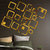 LOOK DECOR 18 Square Golden(Pack of 18)Acrylic Sticker, 3D Acrylic Sticker, 3D Mirror, 3D Acrylic Wall sticker, 3D Acrylic stickers for wall, 3D Acrylic Mirror stickers for living room, bedroom, kids room, 3D Acrylic mural for home & offices dcor 9
