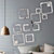 LOOK DECOR 12 Square Silver(Pack of 12)Acrylic Sticker, 3D Acrylic Sticker, 3D Mirror, 3D Acrylic Wall sticker, 3D Acrylic stickers for wall, 3D Acrylic Mirror stickers for living room, bedroom, kids room, 3D Acrylic mural for home & offices dcor 7