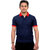 Kooddies Solid Men's Polo Neck Blue, Red T-Shirt