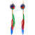 JewelMaze Multicolour Gold Plated Thread Feather Earrings-FAC1818