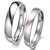 SILVERISH 92.5 Silver Couple Band Platinum Plated Silver Ring Set SCBR78-P