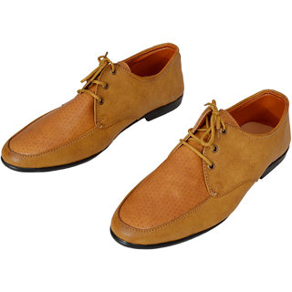 Men's Tan Formal Shoes Classic Lace Up Dress Shoes