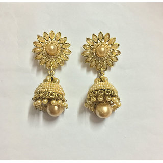 Buy Aggarwal Jewellery Wedding Bridal Gold Pearl Kundan Jhumka