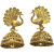 Aggarwal's Dancing Peacock gold Metal Gold Palted Oxidized Jhumki Earrings For Women