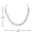 Atasi International Rhodium Plated Silver White Alloy Necklace Set for Women's
