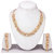Atasi International Gold Plated Gold White Alloy Necklace Set for Women's