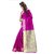 Satyam Weaves Pink Cotton Self Design Saree With Blouse