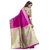 Satyam Weaves Pink Cotton Self Design Saree With Blouse