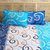 Story @ Home 240 TC 100% Cotton Blue 1 Double Bedsheet With 2 Pillow Cover