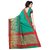Satyam Weaves Green Cotton Self Design Saree With Blouse