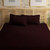 Story Home 100 Cotton Maroon Satin Stripes King Size Double Bedsheet 108 X 108 Fe2052