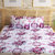 Bedspun 100% Cotton Vevlet Red Floral 1 Double Bedsheet With 2 Pillow Covers