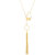 Asmitta Elegant Heart  Hexagon Shape With Long Chain Gold Plated Rope Style Necklace For Women