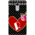 Printed Designer Back Cover For Redmi Note 5 - Red Heart Polka Dots Letter Alphabet R Design