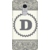 Printed Designer Back Cover For Redmi Note 4 - Vintage Floralt Pattern Letter Alphabet D Design