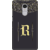 Printed Designer Back Cover For Redmi Note 4 - Gold Color Name Initial Alphabet R Design