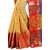 FAB WOVEN Yellow Cotton Self Design Saree With Blouse