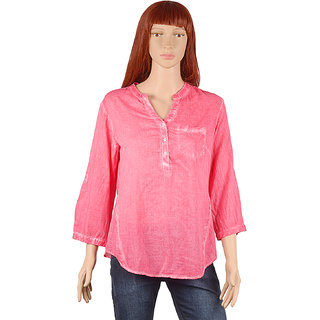 Buy Dnmx Jeans Women's Pink Basic Top 