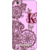 Printed Designer Back Cover For Redmi 5A - Floral Pattern Letter Alphabet K Design